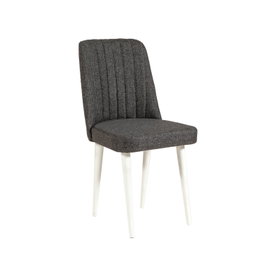 Hanah Home Sillón Vina Sandalye Antracita, Blanco